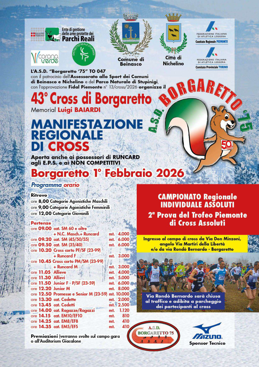 43° Cross di Borgaretto (2^ Gara sociale)